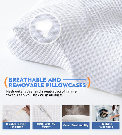 CozyUP Memory Foam Pillow for Neck Support and Relief
